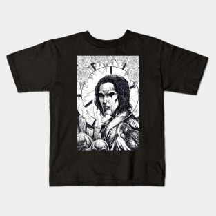 The Crow illustrated by Michael Mettlen Art Kids T-Shirt